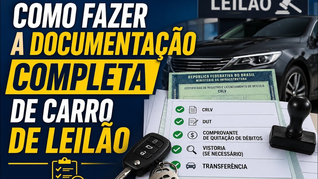 Aprenda como fazer a documentação completa de um veiculo de leilão média monta 