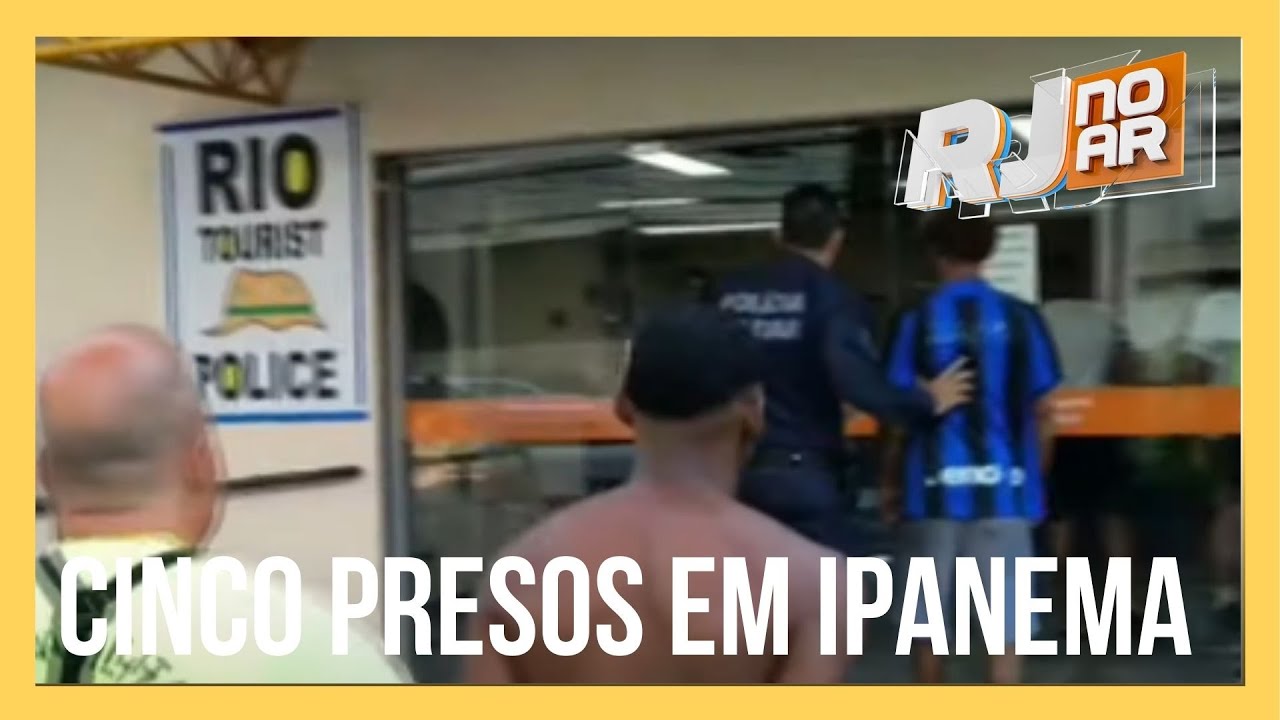 CINC0 PRES0S POR TRÁFIC0 NA PRAIA DE IPANEMA