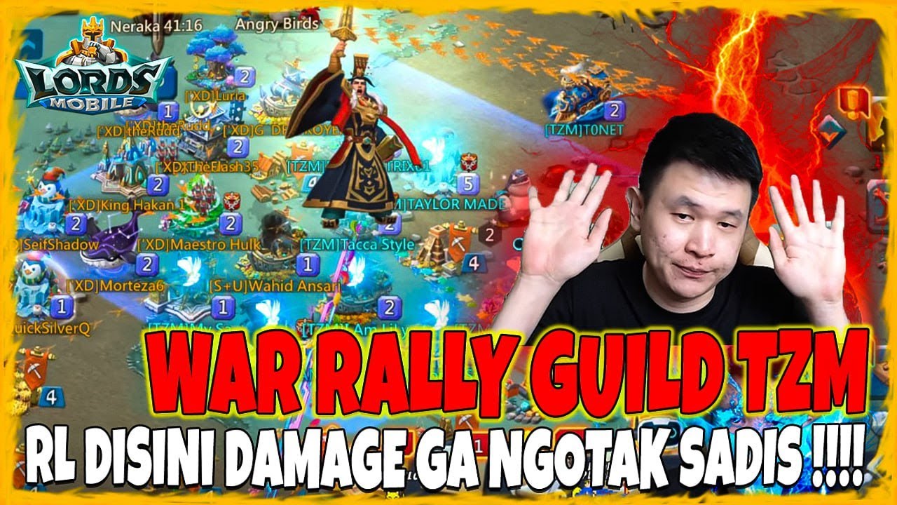 WAR RALLY PERDANA GUILD TZM !!! SEMUA RL DAMAGE GA NGOTAK MENCRET !!! - Lords Mobile Indonesia