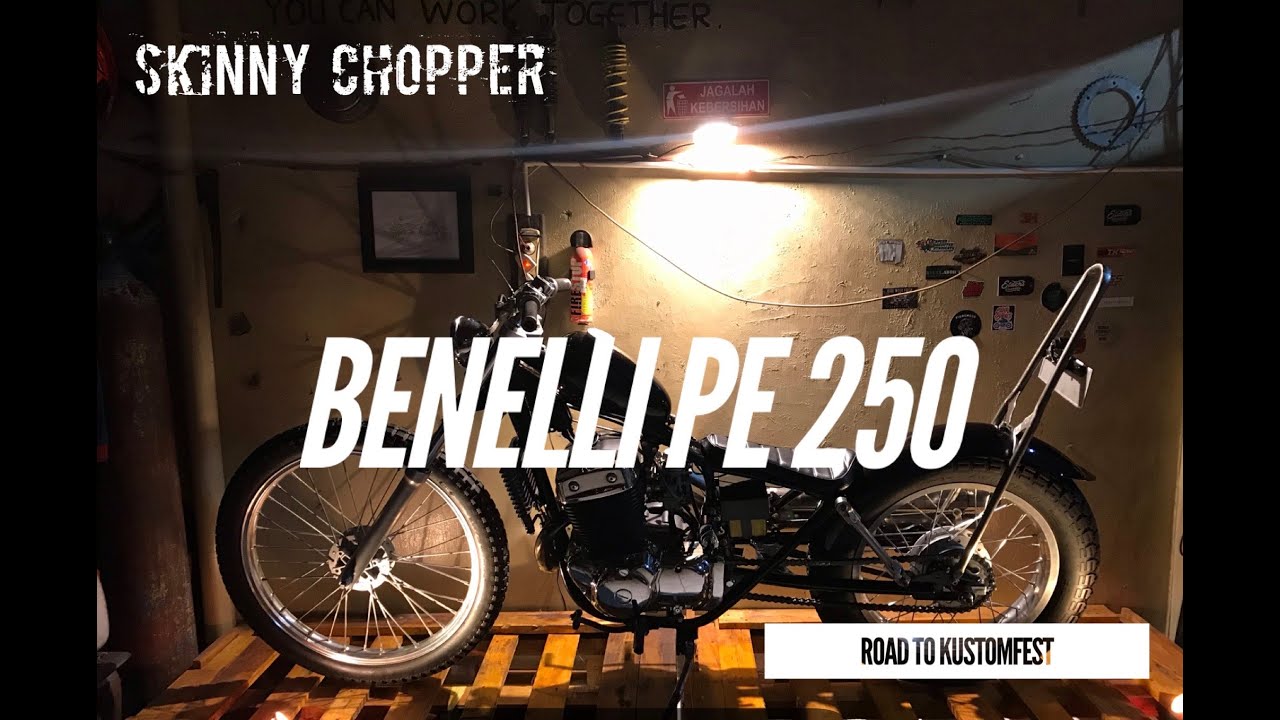 Benelli PE 250 Custom Skinny Chopper by Cortese Garage | Trip to Kustomfest 2020