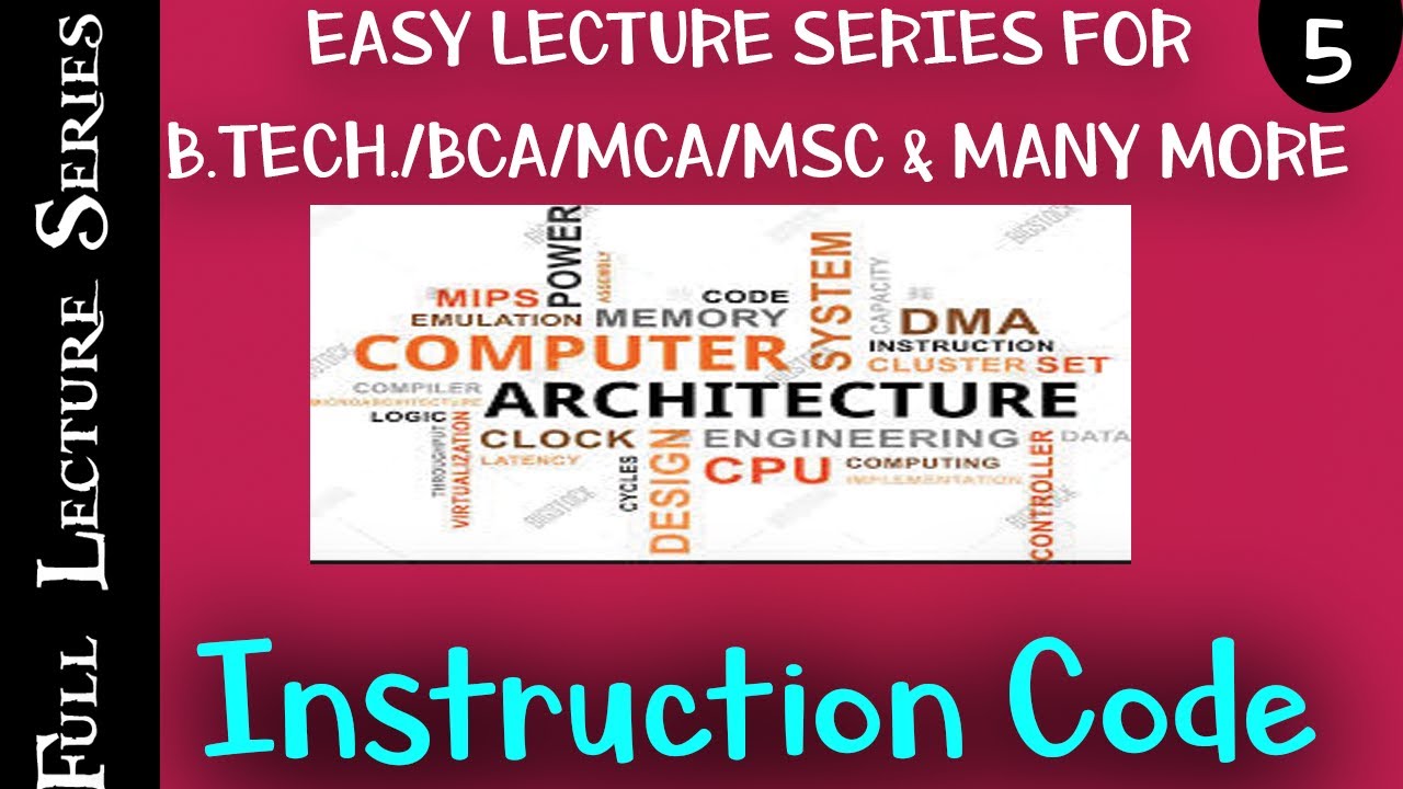 Instruction Code | Basic Computer Organisation | BTech  | COA | Lec 5