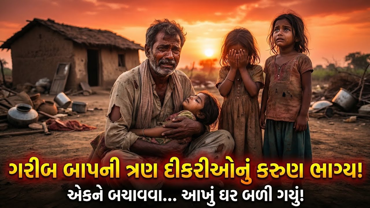 ગરીબ બાપની ત્રણ દીકરીઓનું કરુણ ભાગ્ય!🔥 એકને બચાવવા... આખું ઘર બળી ગયું! | moral story in gujarati 