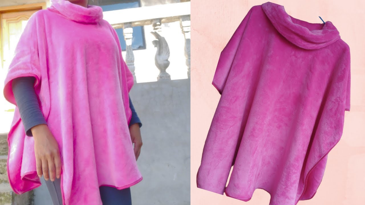 Como hacer PONCHO PARA MUJER muy sencillo (patronar y confeccionar)