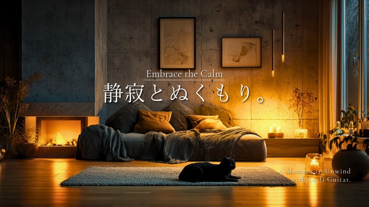 【夜の癒しBGM】落ち着きたい夜に、静寂とぬくもり。｜読書・勉強・睡眠｜Lo-fi Guitar［90分］🌙🎵