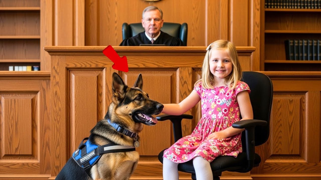 Ein heimliches Signal des Mädchens an ihren Polizeihund — und der Richter bricht die Verhandlung ab!