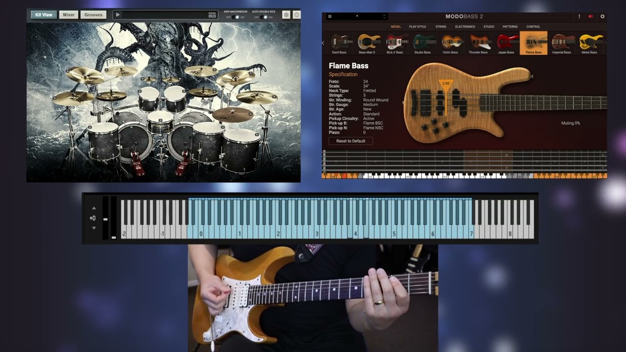 Bogren Digital Khrim Drums & IK Multimedia MODO BASS 2 - Full Mix Demo