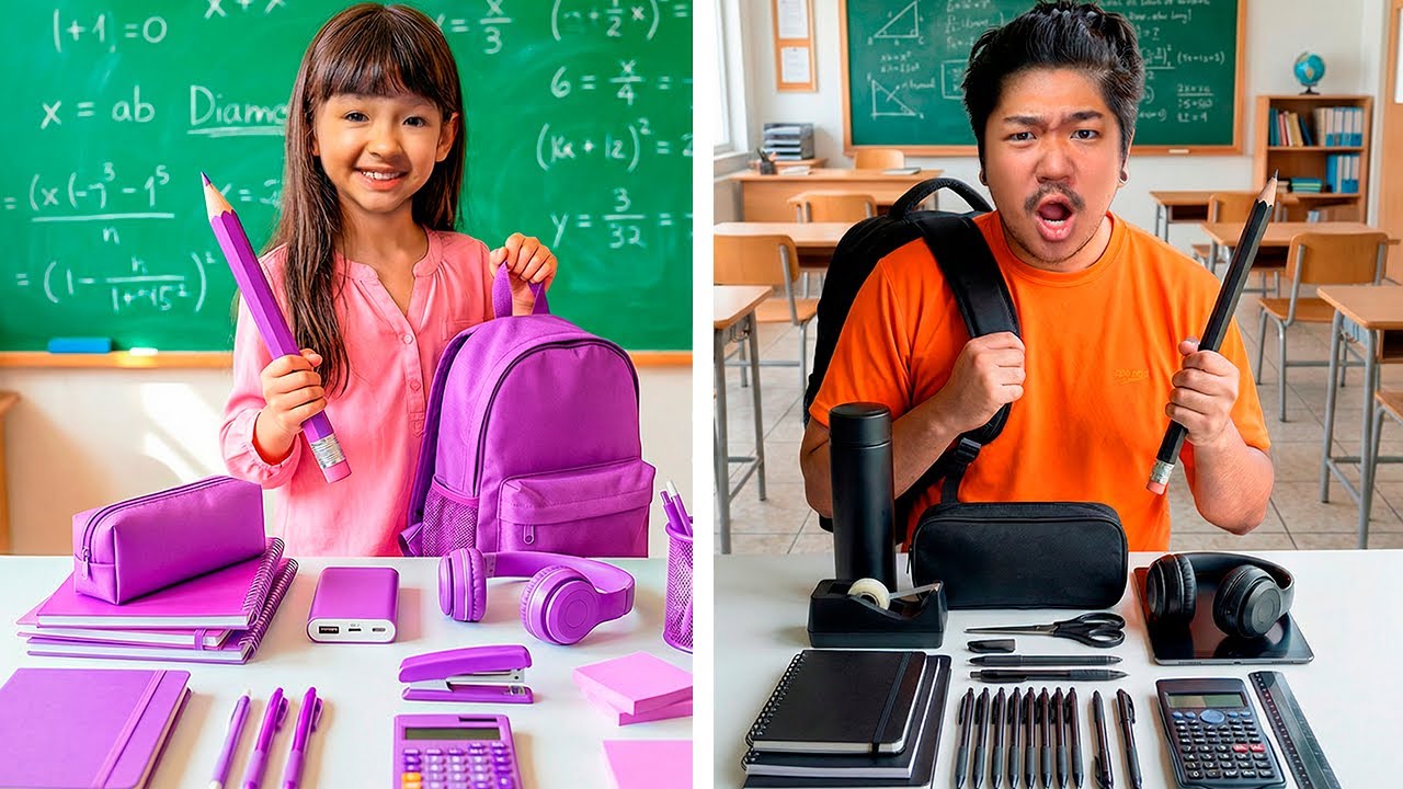 QUEM MONTA O MELHOR MATERIAL ESCOLAR 2026? (CRIANÇA vs ADULTO 😱)