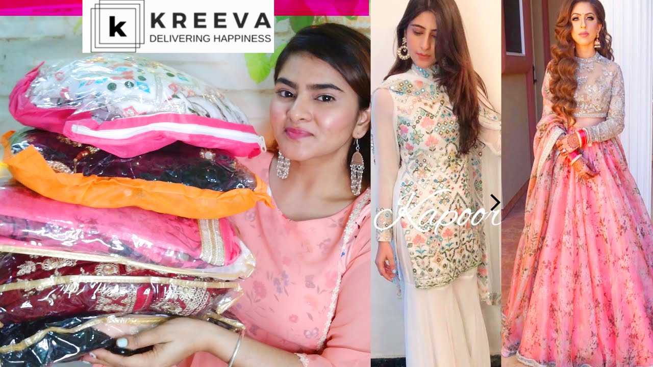 Kreeva-Latest Designer Haul | Designer suits,Lehengas,Sarees | Online shopping review | Ria Das