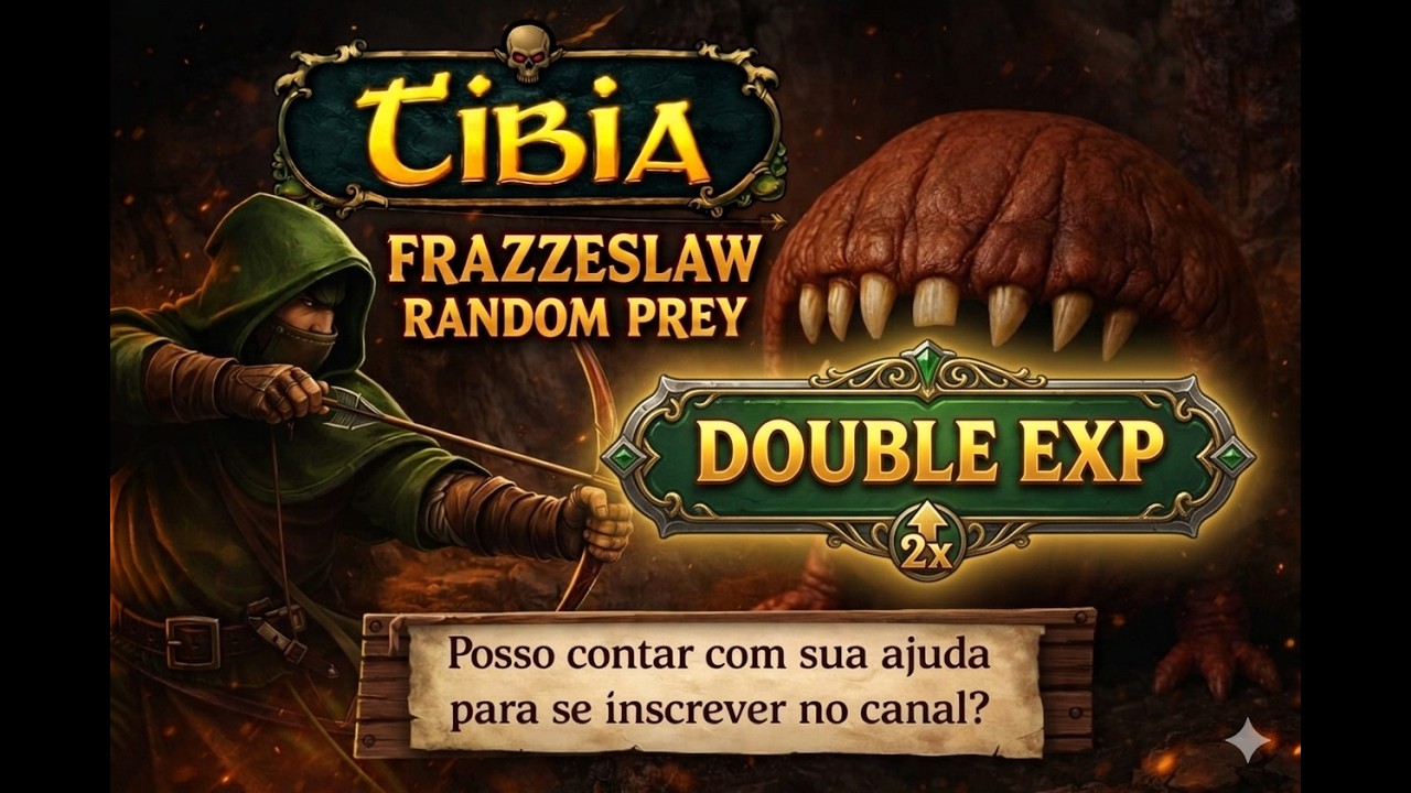 TIBIA DOUBLE EXP-  RP 871 - random prey west roshamuul (sem musica pf)