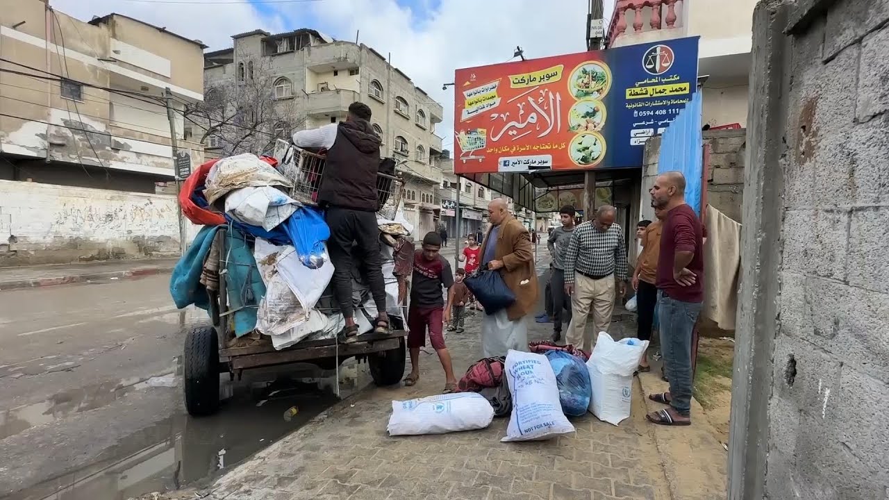 People prepare to leave after Israeli military orders evacuation of parts of Rafah
