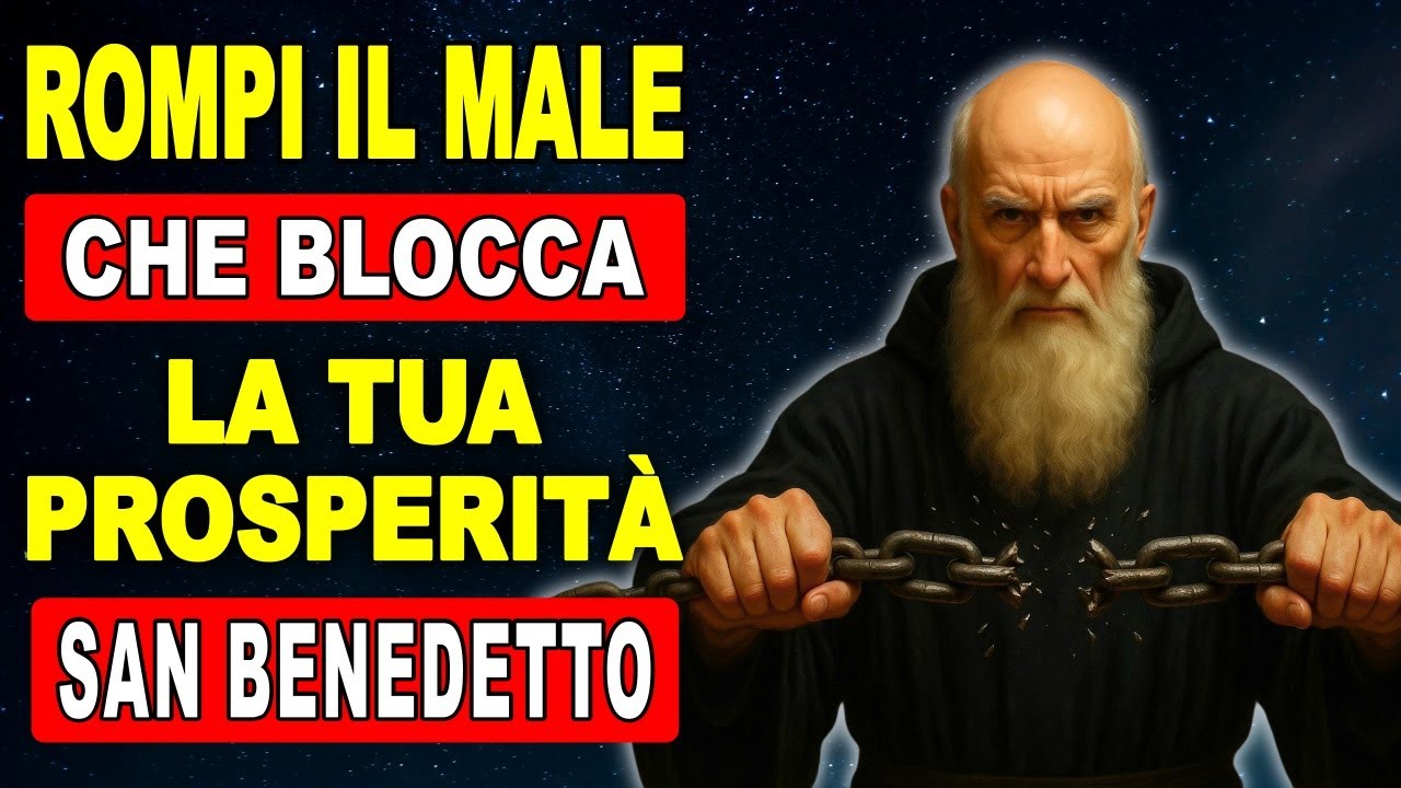 🛑 SAN BENEDETTO – PREGHIERA POTENTE PER ALLONTANARE TUTTO IL MALE CHE IMPEDISCE LA TUA PROSPERITÀ