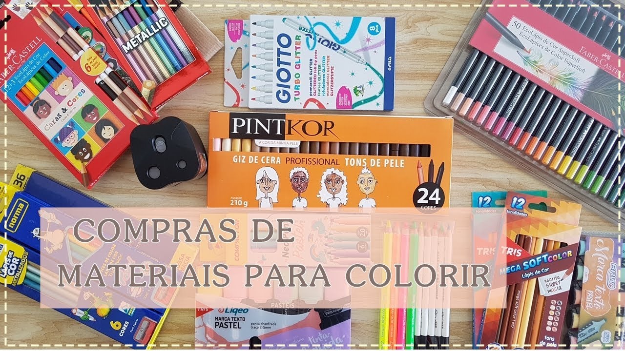 COMPRAS de Materiais para Colorir