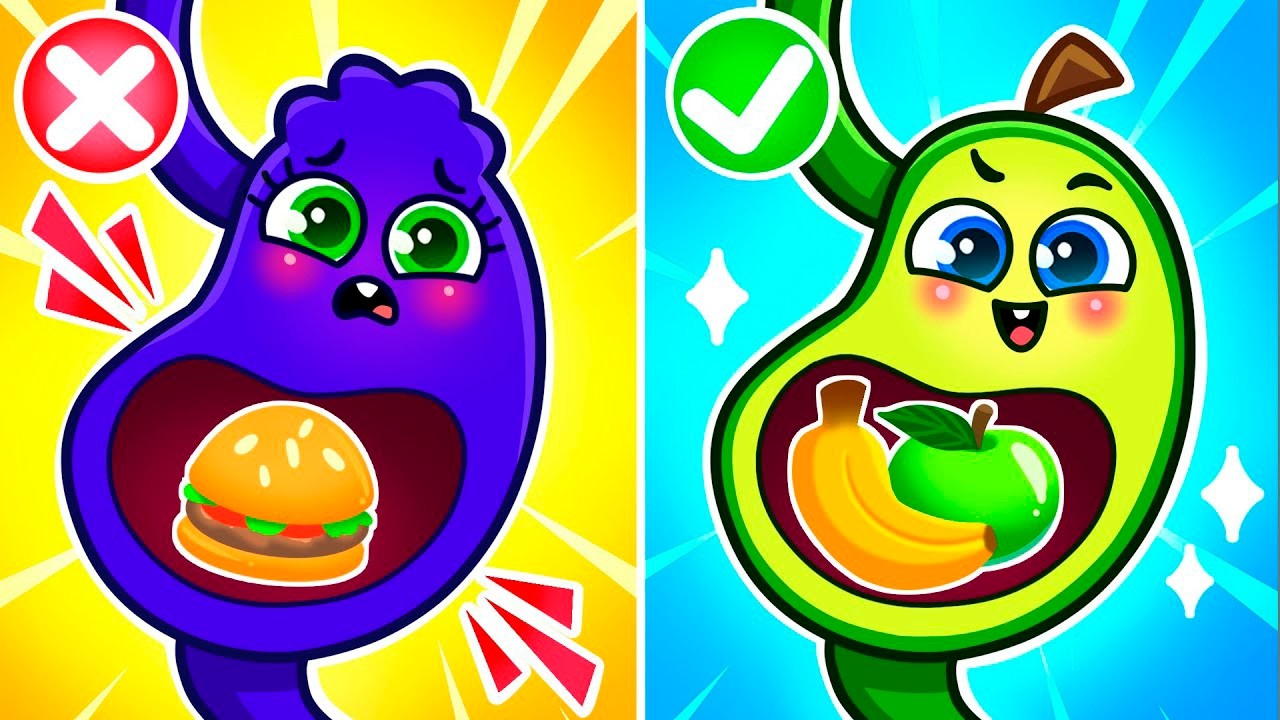 Healthy vs Unhealthy Food | Food Challenge For Kids | Kids Song and Nursery Rhymes