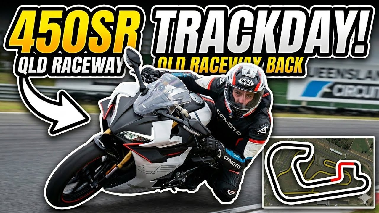 Trackday Antics CF Moto 450SR Carving it up at QLD Raceway. Moto Therapy Time.