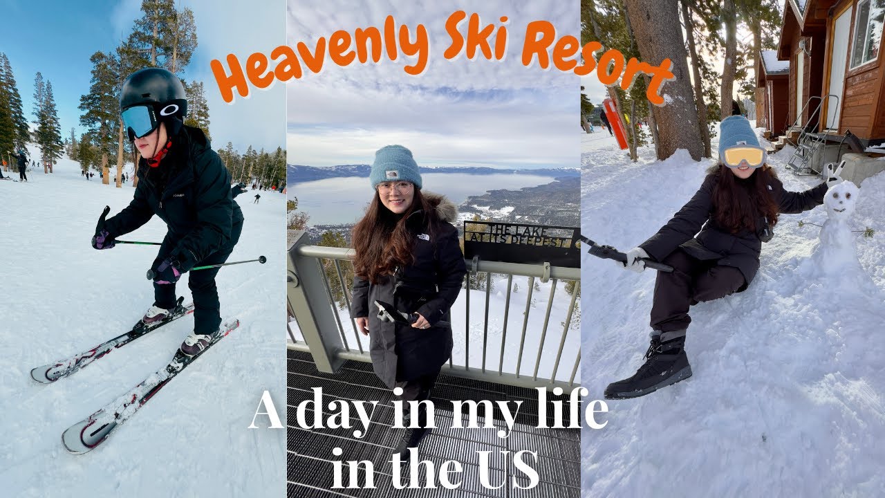 ⛷️ First time skier in Tahoe & conquering my fear of heights riding the gondola
