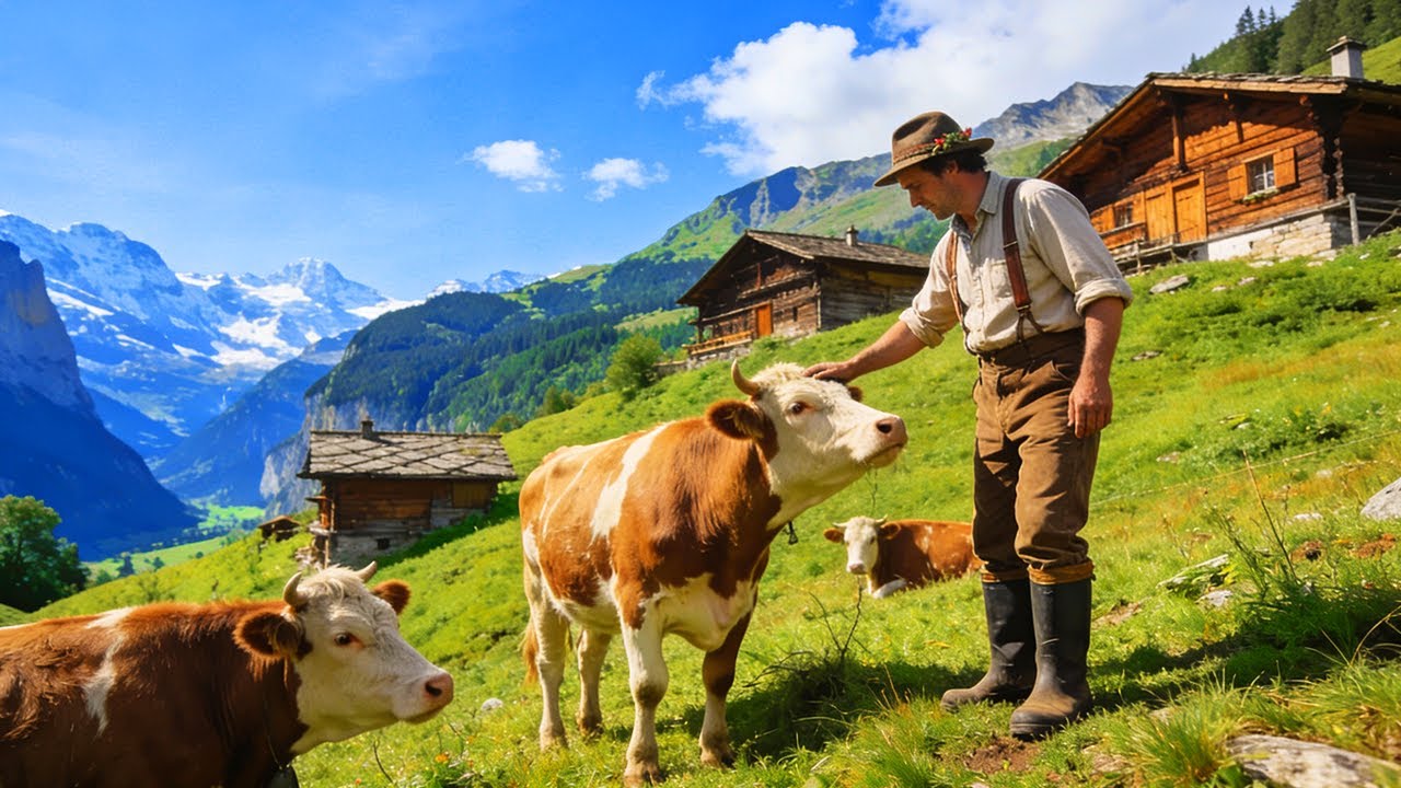 Assim é a Vida dos Agricultores que Ainda Vivem no Alto dos Alpes Suíços