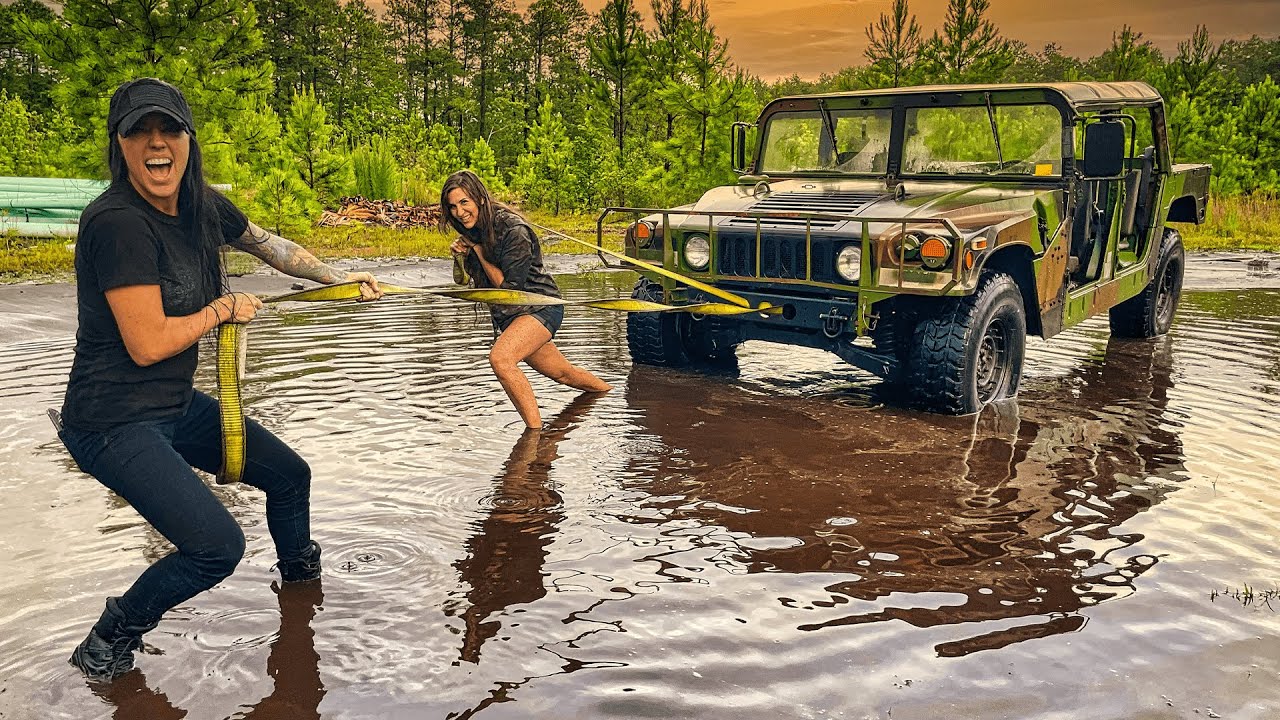 OFF-ROADING in my 1985 MILITARY HUMVEE