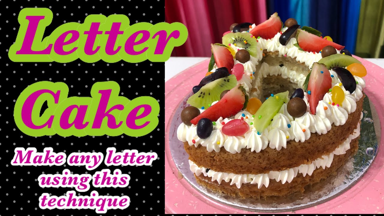 Letter Cake | Letter D Cake | Number Cakes | Naked Cake | Overloaded Cakes | Naked Letter Cakes