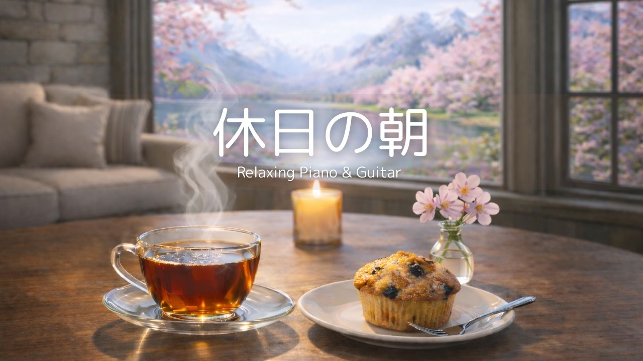 【朝カフェBGM】休日の朝｜早春に心を整えるピアノ&ギター