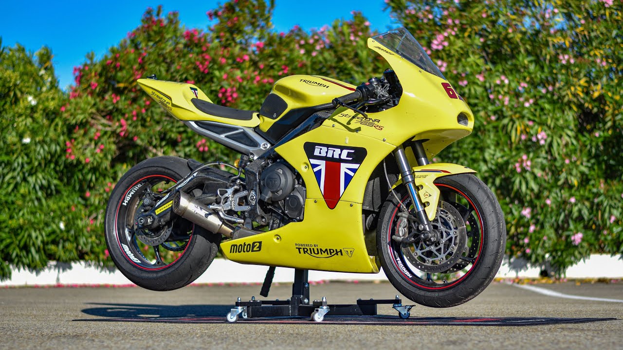 4K - Raw sound - Triumph 765 RS « Moto2 » - Ledenon - 1:35