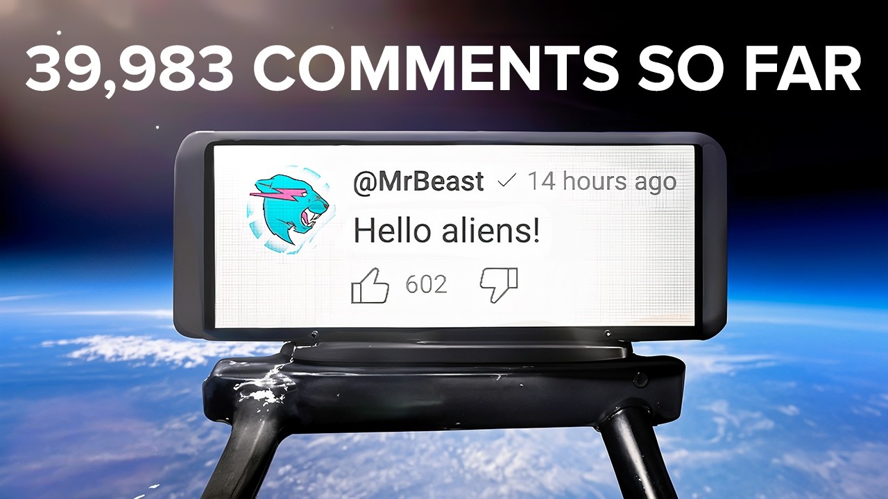 I'm Sending Every Comment On This Video Into Space