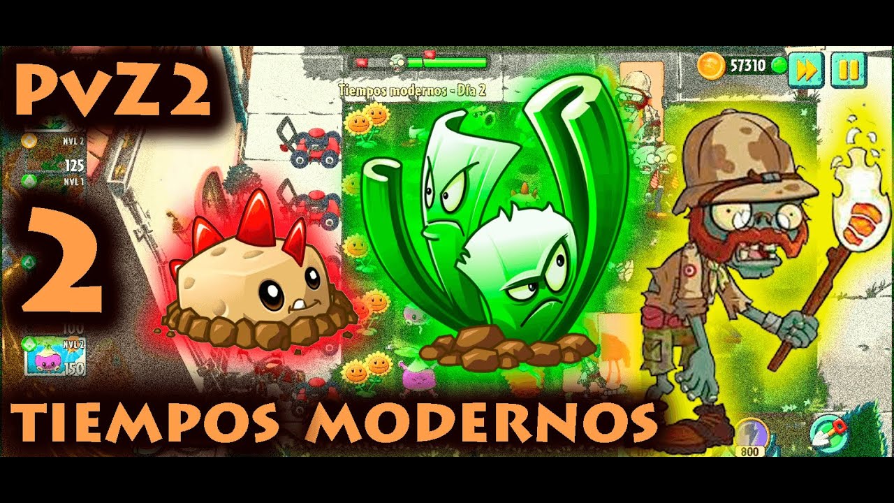 Plantas vs. Zombies 2 - Tiempos Modernos - Día 2