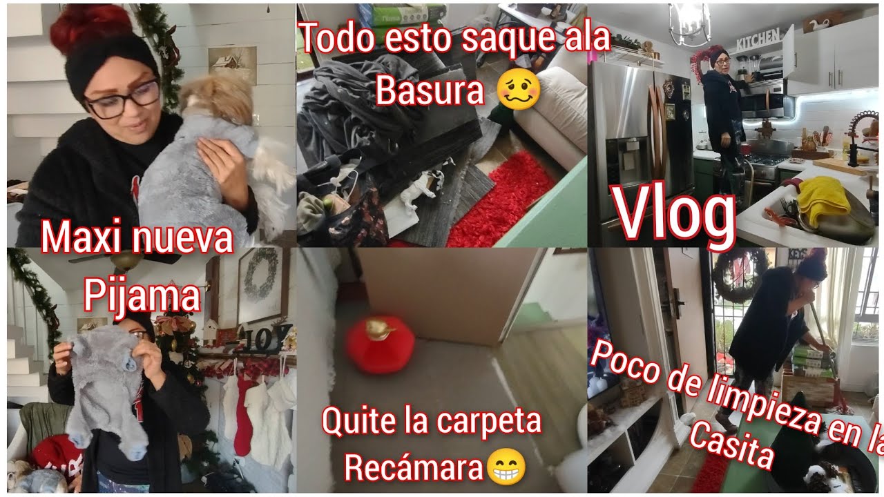 Acompáñame en mi día 😉 saque carpeta de mi recamara + Maxi nueva pijama👍🏻 un poco de limpieza 🧹🧽🧼  