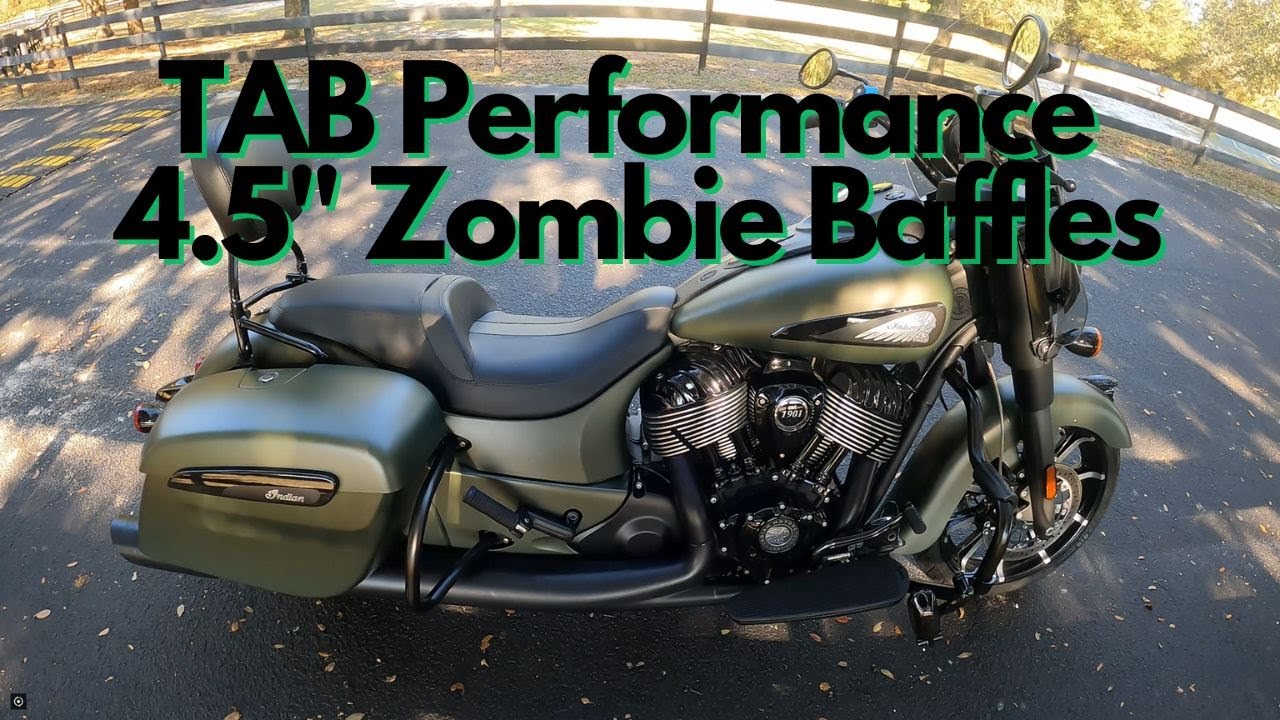 Indian Springfield Dark Horse with TAB Performance 4.5 Slip-Ons  Zombie Baffles.