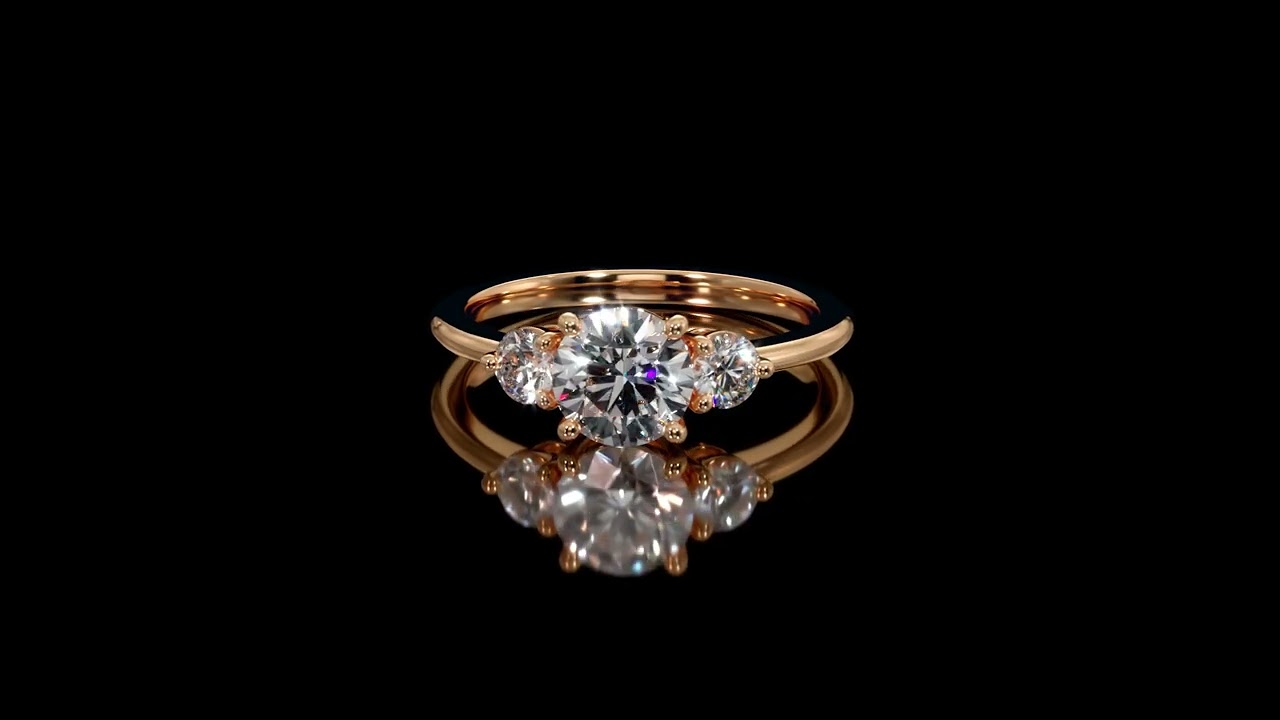 💎 Solitaire Diamant Promesse Trilogy Ronde &ndash; Un Bijou d&rsquo;Exception or Rose