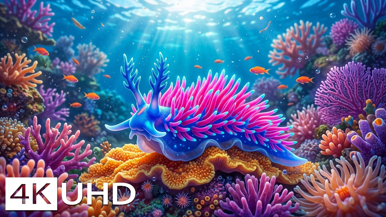 Цвета океана 4K HDR 🌊 Лучшие морские животные для релаксации и успокаивающей музыки