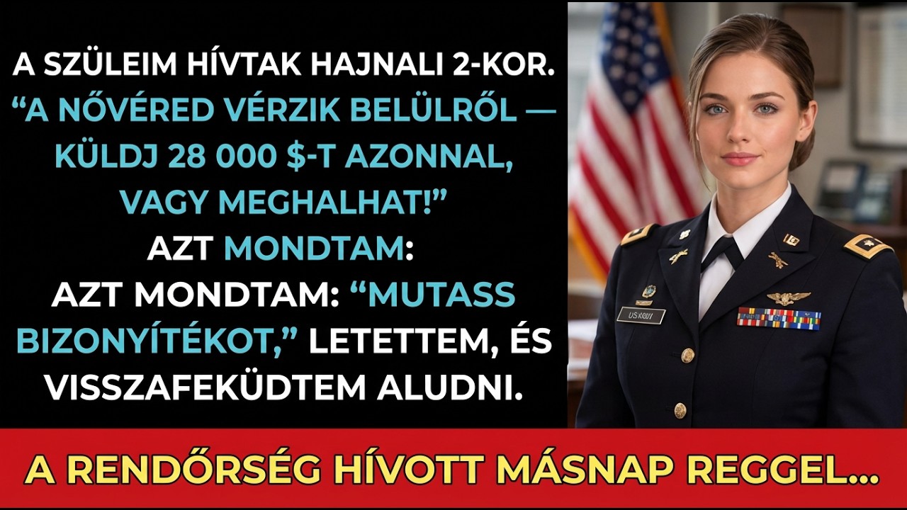 Hajnali 2-kor 28 000$-t kértek a húgomért — egy rendőrségi hívás leleplezte a hazugságot.