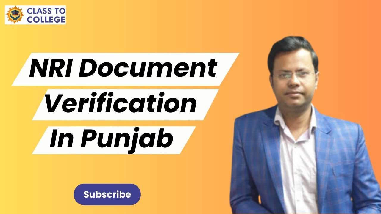 NRI Document Verification in Punjab | NRI admission process 2023 | MBBS Admission under NRI quota