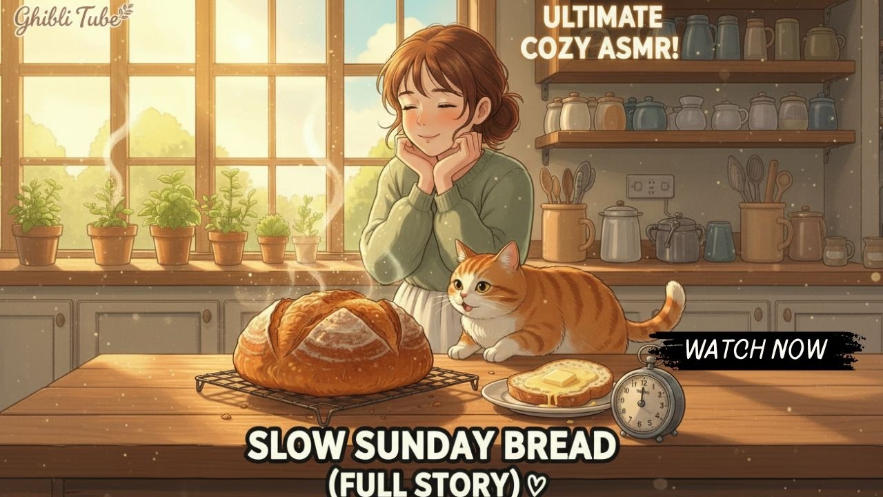 Baking bread on a slow Sunday | The soft rhythm of kneading dough and morning light ☀️