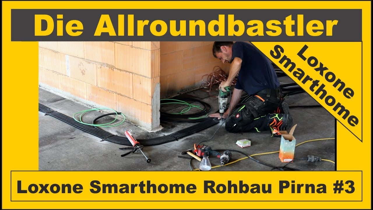 Loxone Smarthome - Rohbau in Pirna #3 - FBY-Rohr und Leitungen verlegen