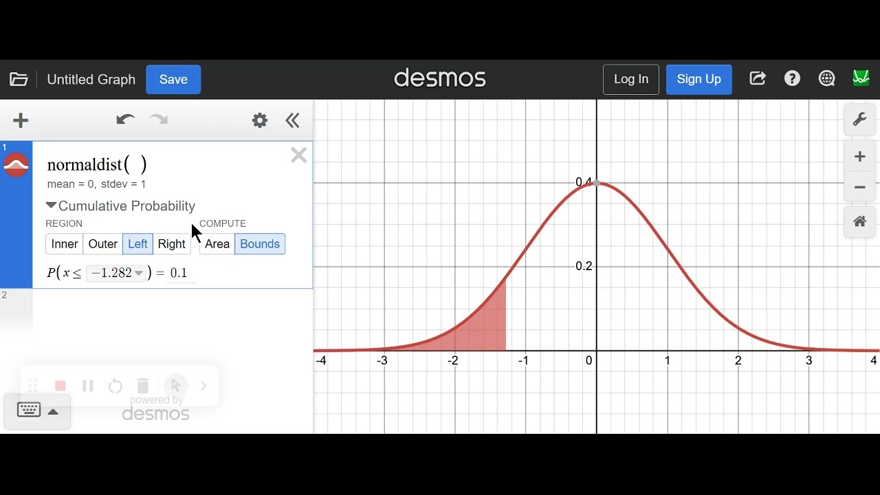 Using Z-Scores and Percentiles with Normal Distribution in Desmos