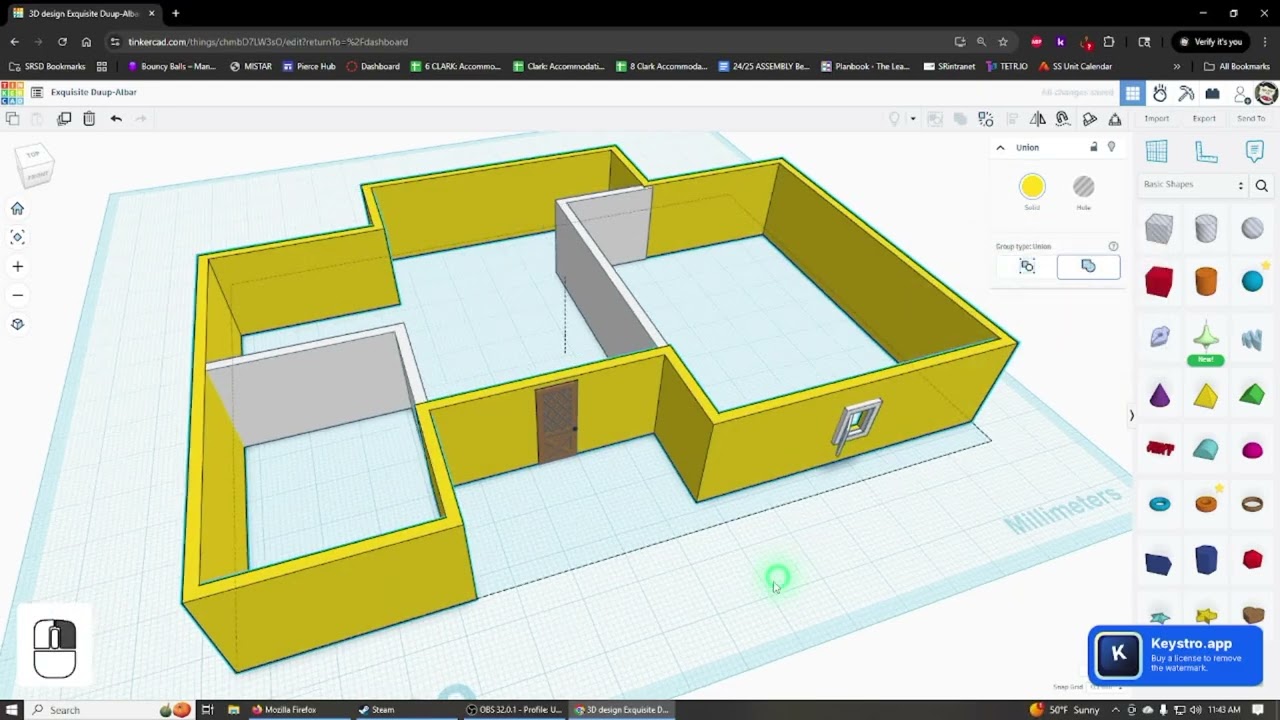 making a house in TinkerCAD