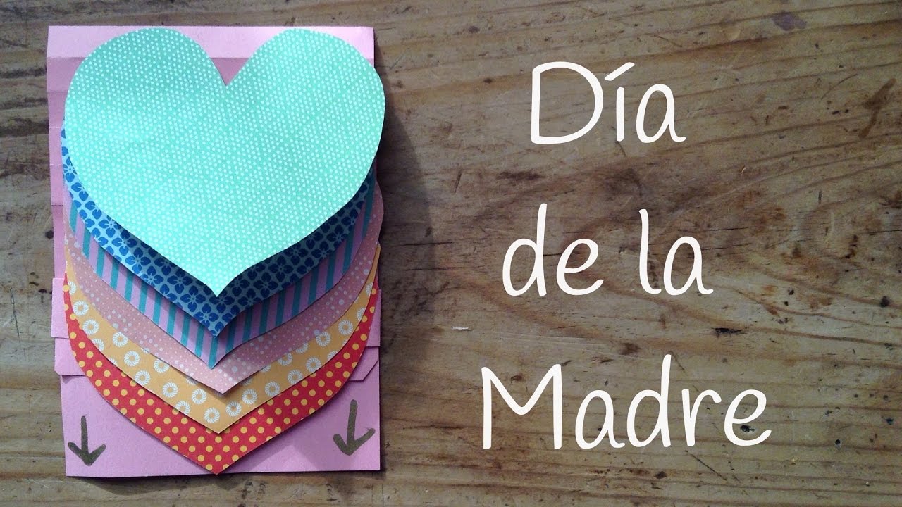Tarjeta para el día de la madre de Corazones | Regalos hechos a mano