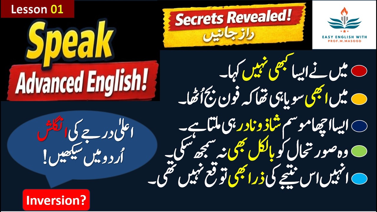 Lesson 1 | Speak Fluent & Confident English | Fluent to Fearless Masterclass | Urdu to English