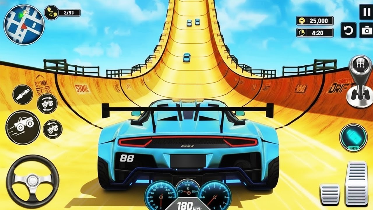 Impossible Uphill Stunt Ramp Racing Game - Car Driving Game - 3D Driving Class