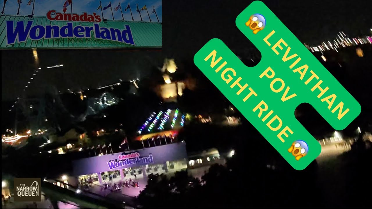 Leviathan Night Ride | Canada’s Wonderland Monster After Dark! Roller Coaster POV - 🎢 