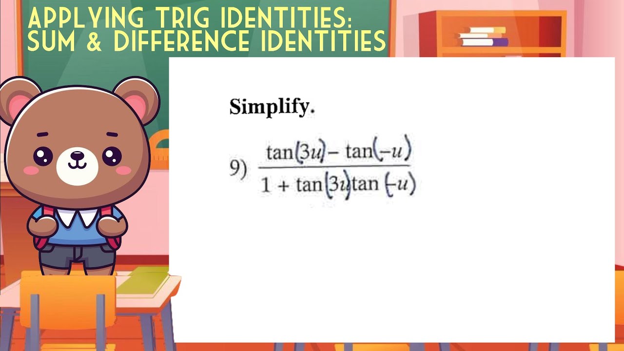 Упростите (tan3u–tan(-u))/(1+tan3u•tan(-u))