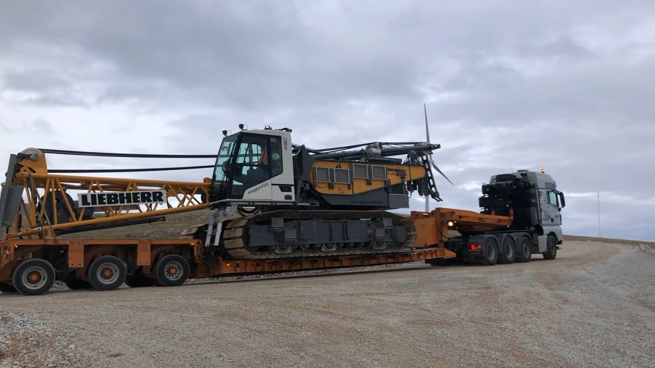 Loading And Transporting The Liebherr LR1110 Crawler Crane - Fasoulas Heavy Transports