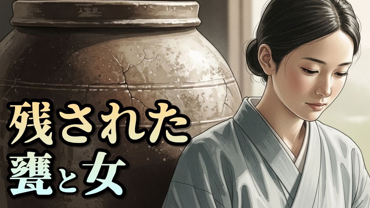 【日本昔話】『残された甕と女』残されても、壊れなかった｜眠る前に聞く静かな物語・耳で聞く小説・話の朗読・オーディオブック｜民話・説話・昔話