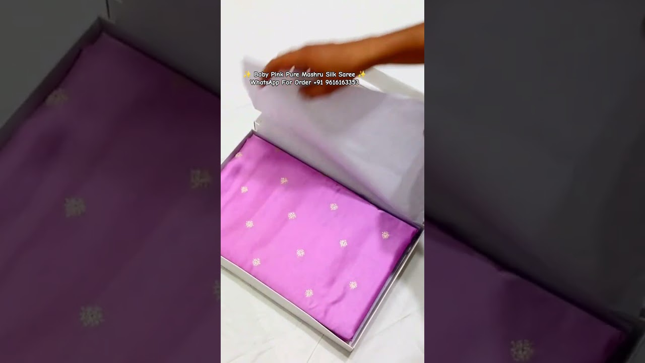 Baby Pink Colour Pure Mashru Silk Saree #silksaree #satinsaree #mashrusilk #indianattire #fashion