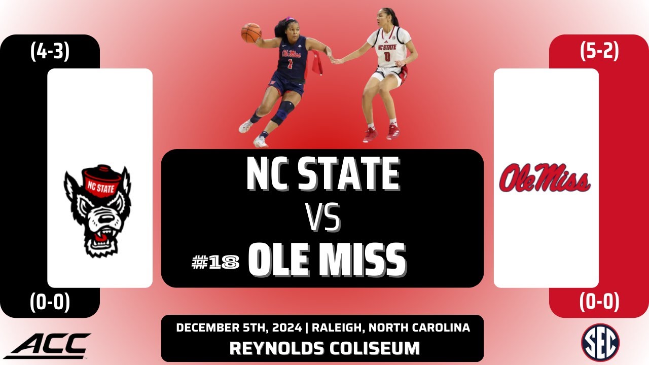 NC State vs No. 18 Ole Miss | 2024 ACC/SEC Challenge | 12.5.24