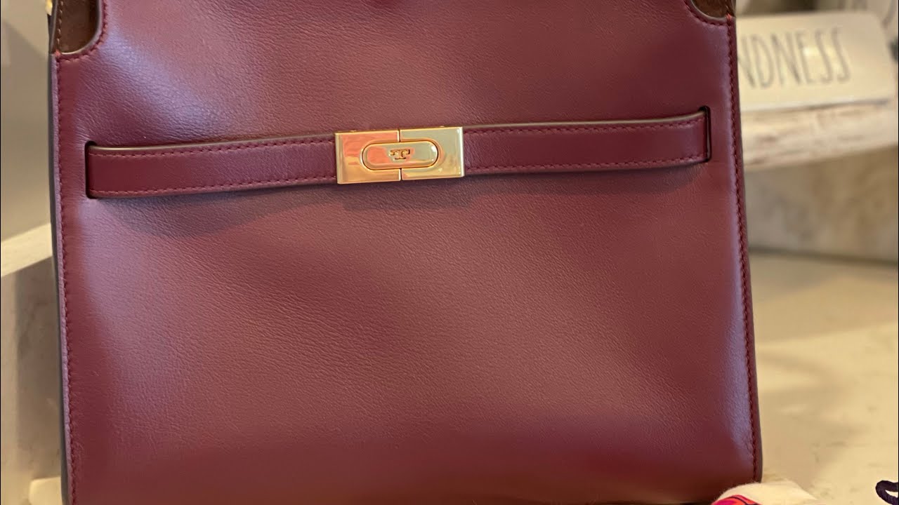 🌸🌺🌸🌺TORY BURCH LEE RADZIWILL SMALL DOUBLE IN CLARET🌸🌺🌸🌺