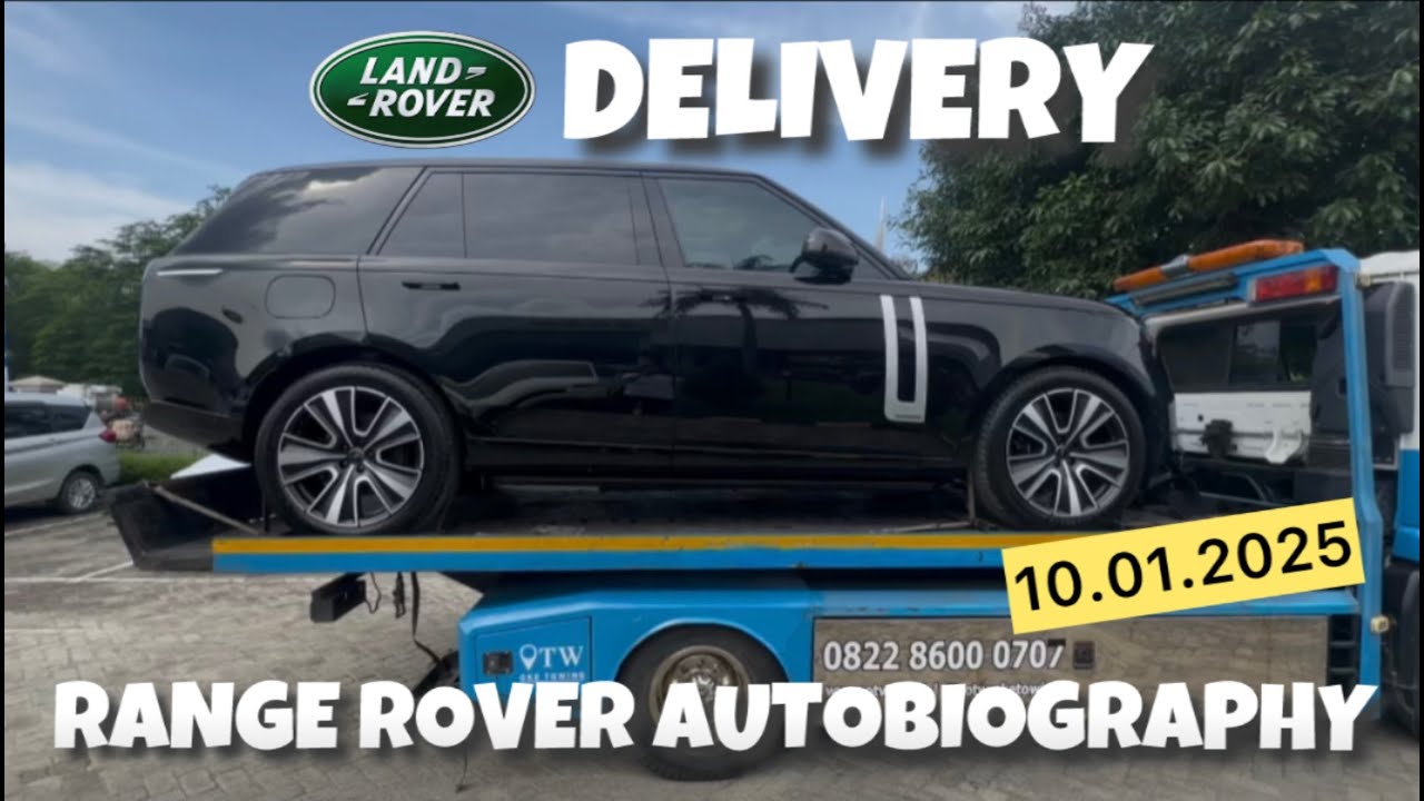 DELIVERY RANGE ROVER AUTOBIOGRAPHY LWB PHEV P460 | SANTORINI BLACK ON CARAWAY | LAND ROVER INDONESIA