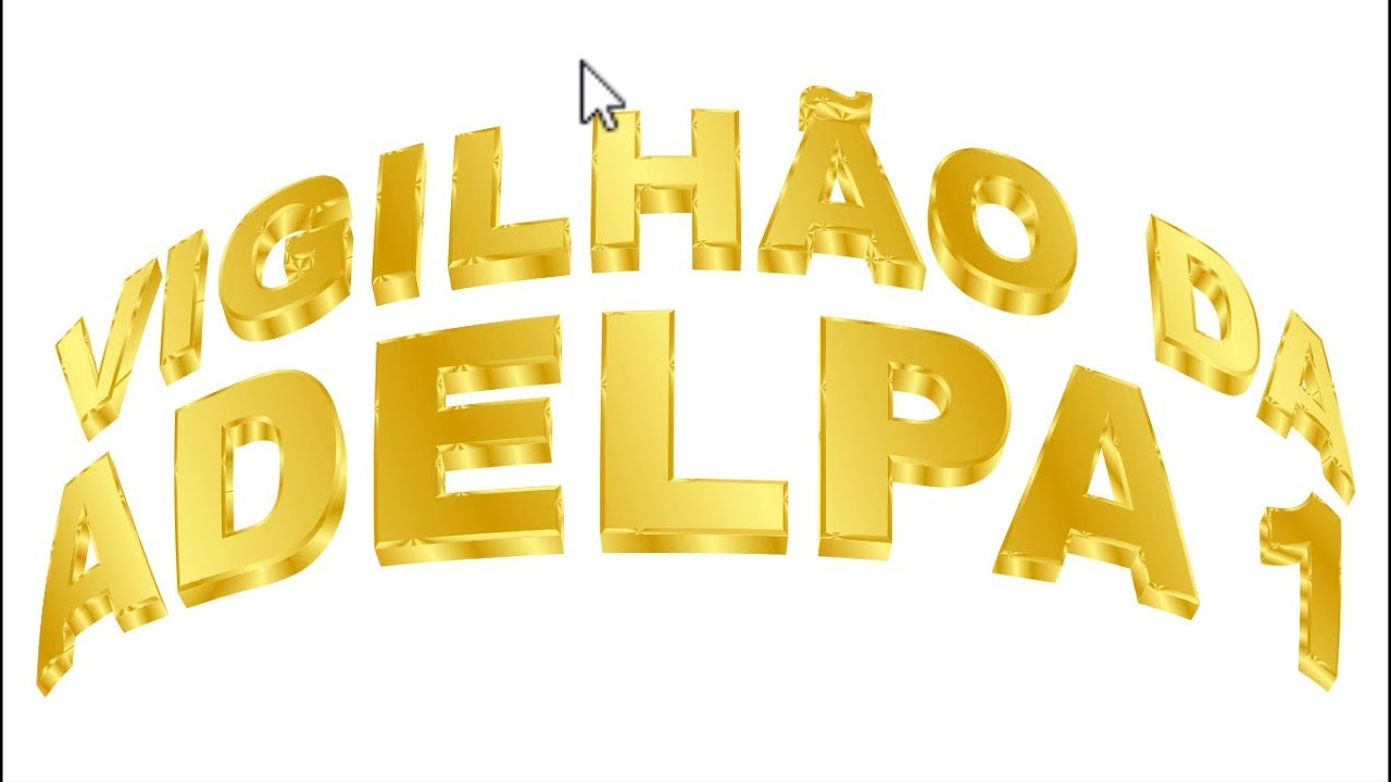 Corel Draw, Como fazer texto curvo, texto ouro-gold no Corel