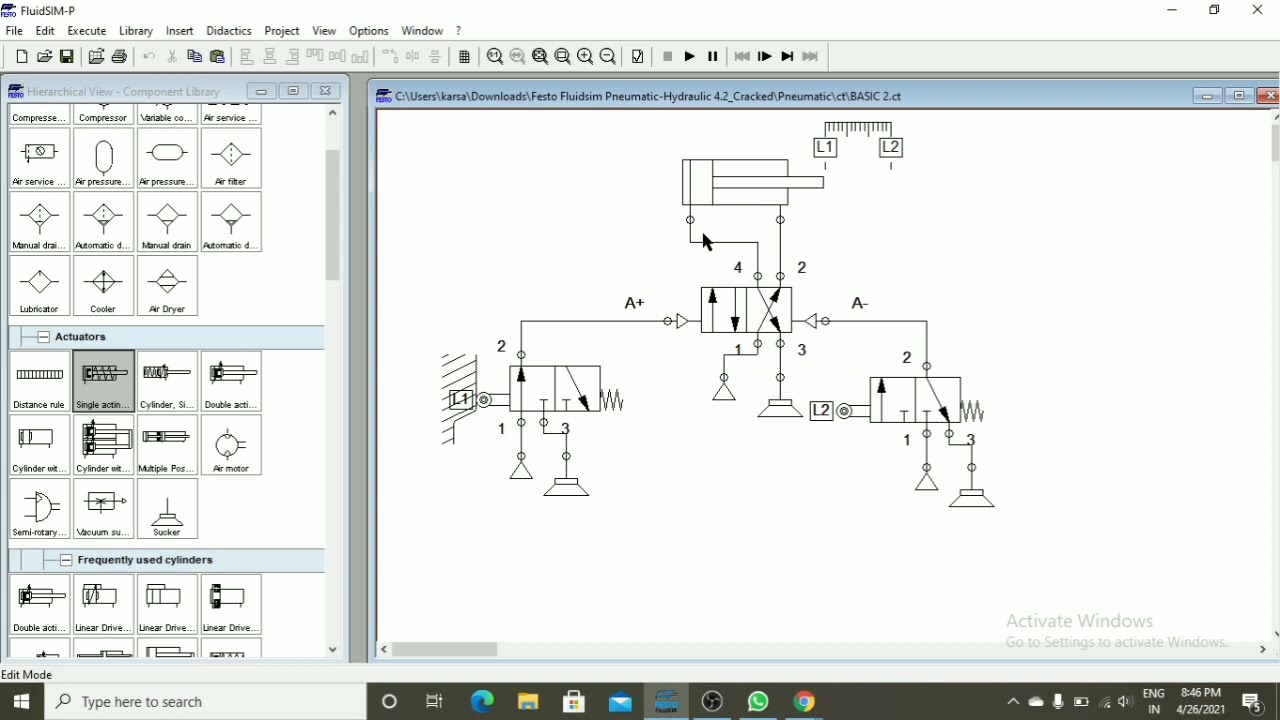 Pneumatic Introduction | Lec-1 | FESTO FluidSIM | Mechatronics