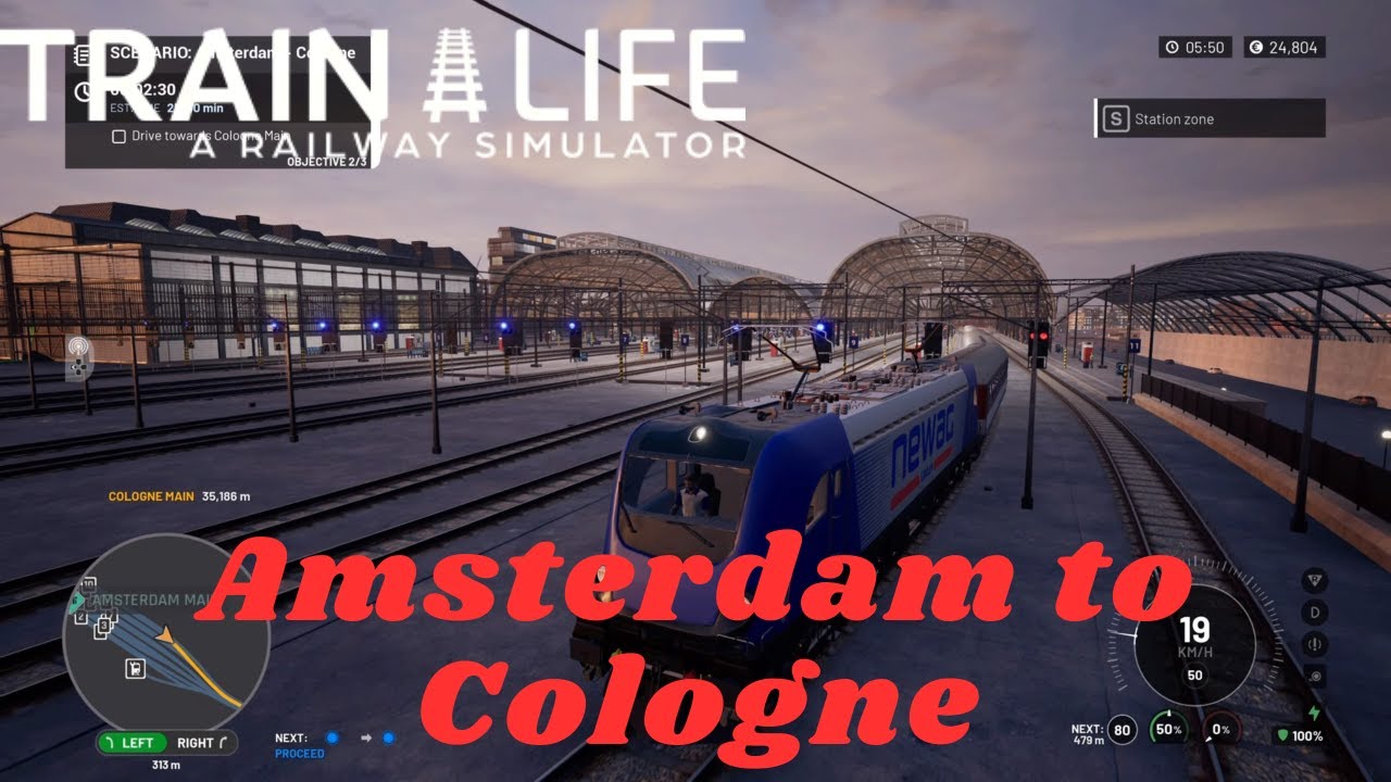 Train Life: A Railway Simulator - Passenger Scenario 1: Amsterdam to Cologne